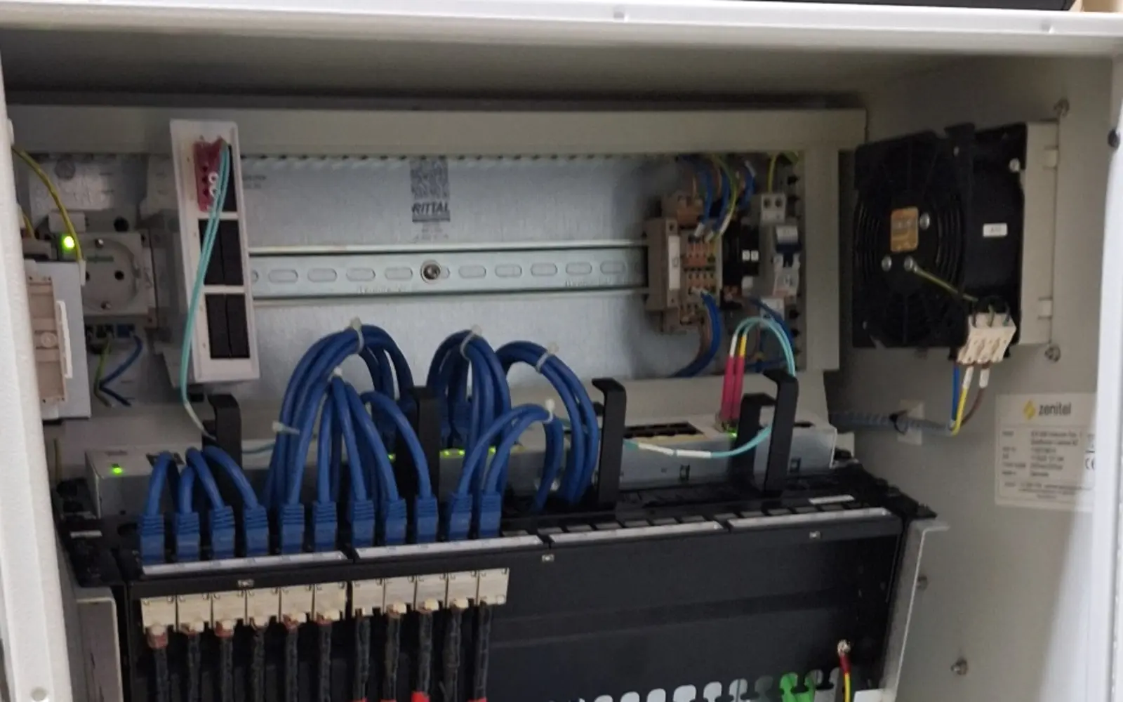 Network and automation cabinet upgrade on a passenger vessel
